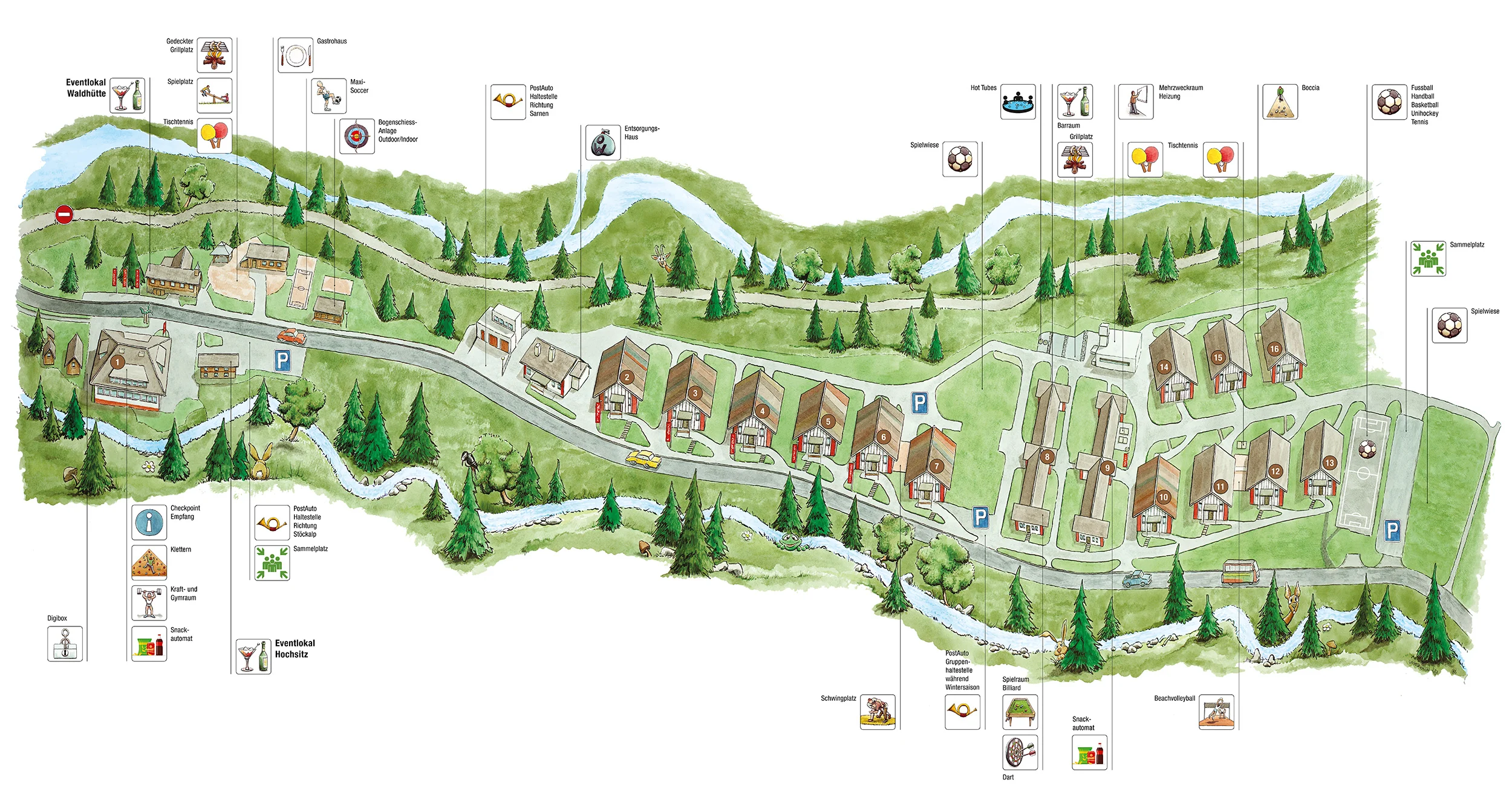 Official Sportcamp Melchtal area map